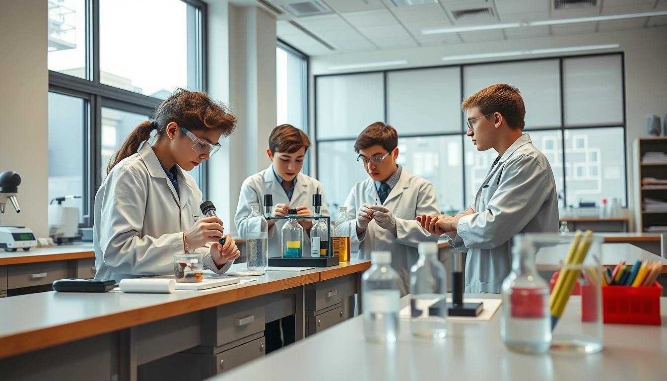 Student using a study guide to organize academic notes