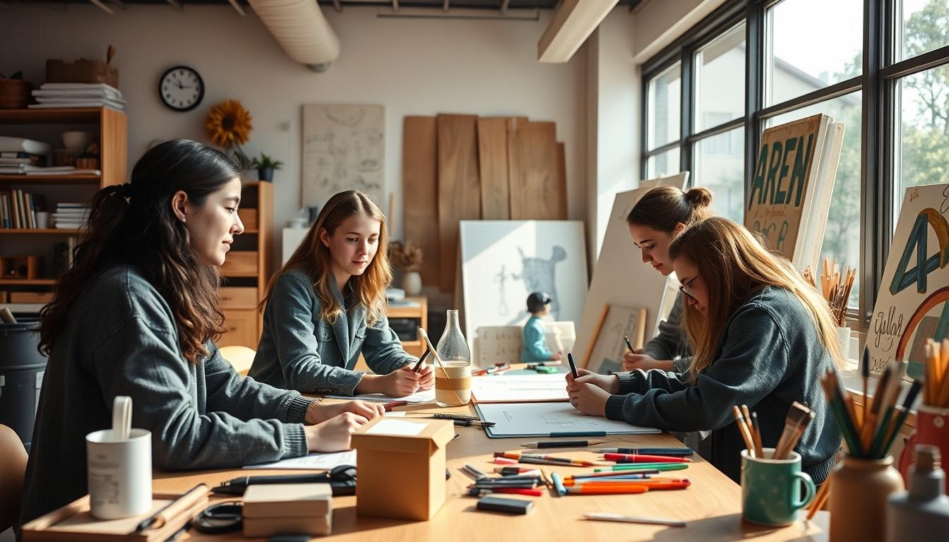 Structured study materials and learning resources on a desk